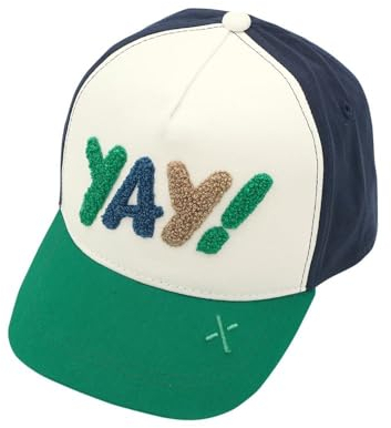 maximo Kids Boy-Cap Yay! Snap-Back Verschluss 55/-57 wollweiß/grün