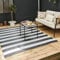 THE RUGS Rainbow Collection Outdoor Rug - Easy to Clean, Waterproof Plastic Outdoor Rugs for Garden, Patio, Balcony, Camping - Vibrant Plastic Straw Rug - Striped Black/White, 180x270