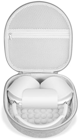 TUNYINSH Tragetasche kompatibel mit Apple Airpods Max Kopfhörern, Eva Hard Etui Shell für die Aufbewahrung von Kopfhörern auf Reisen und im Freien (grau)