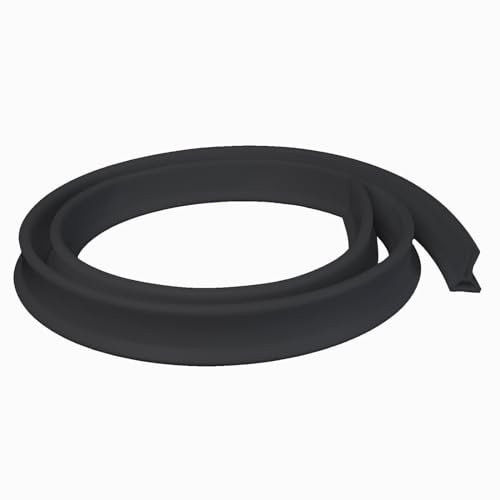 Shower Threshold Water Barrier 1 - 5 M, Silicone Splash Guard & Water Blocking Retaining Strips for Keep Water Walk In Shower/ Kitchen Countertop Sink, Foldable Self-adhesive Dam(Black,4.6M/15.1FT/181