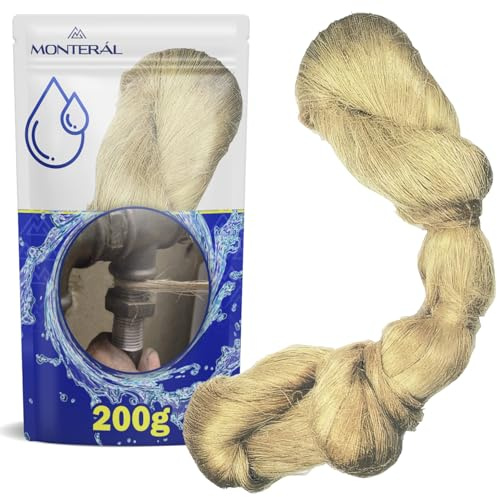 Hanffaser-Dichtstoff, 200 g, für Gewindeanschlüsse in Wasser- und Gasversorgungssystemen. MONTERAL