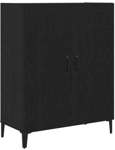 vidaXL Sideboard Schwarz Eichen-Optik 69,5x34x90 cm Holzwerkstoff