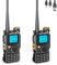 JUCJET UVK6 two-way radio(2 pcs), Dual Band Walkie Talkie with One Key Pairing, 999 Channels, Voice Noise Reduction, High Power 2600mAh Rechargeable Radios for Outdoor Adventures, Camping
