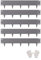 VEVOR Bordure de Jardin en Acier, Lot de 5, Bordures Paysagères en Métal, 990x207 mm, Résistante à Rouille, Installation Simple, Bandes Pliables pour Séparateur de Chemin de Cour, Pelouse, Gris Foncé