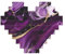 Puzzle 3D en forme de cœur avec impression marbre violet foncé