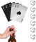 12 Stück Flaschenöffner Pokerkarten & Ring Set, Bieröffner aus Edelstahl, Flaschenöffner Lustig Personalisiert, Bottle Opener, Bier Zubehör Geschenkidee für Männer & Party, Vatertagsgeschenk für Papa