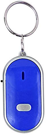 Voice Control Key Chain Whistle Activated Key Finder with High Brightness Light for Wallet Car Pet Bag Suitcase (Blue)