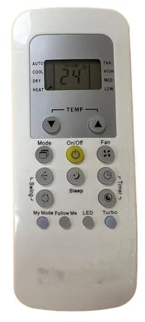 Télécommande de Remplacement for climatiseur Carrier RG56V/BGEF, RG56N/R1, RG56/BGEF-CA, RG56/BGEFU1-CA, RG56/BGEF-CAEG, 1 pièce(RG56N)