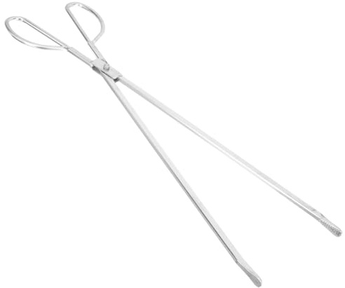 ERINGOGO Edelstahl Kaminzange Schwerlast Feuerholzgreifer mit Ergonomischem Griff Rutschfest Vielseitig als Grillzange Kaminofen Zubehör für Lagerstellen und Müllaufnahme