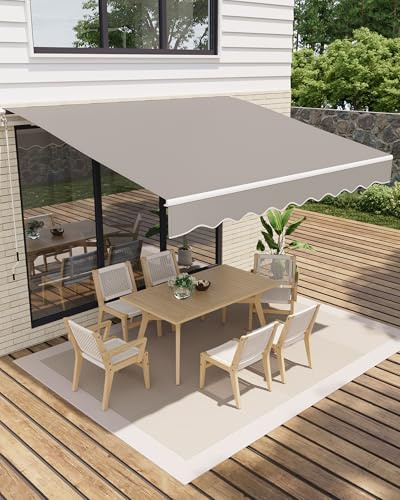 Gelenkarmmarkise 350 × 250 cm mit Kurbel, UV50+, Wasserabweisend