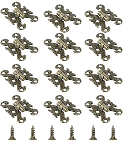 12pcs Vintage H-Shape Small Hinges for Wooden Boxes