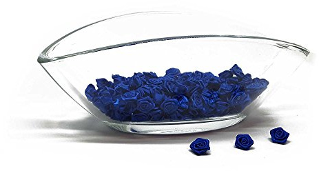 FlexiStore 100 Rosen - 15mm - Deko Rosen Röschen - Satinrosen | Blau