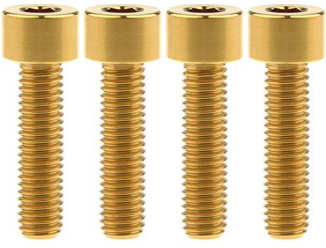 Ruifu M8 x 20 25 30 35 40 45 50 60 70 mm Titan Grade 5 Inbusschraube DIN912 für Motorrad 4 Stück (M8 x 30 mm, Gold)