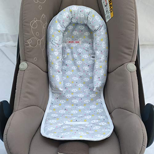 MOON-BEBE reducteur anti-allergique universel pour maxi cosi et poussette blanche (GRIS)