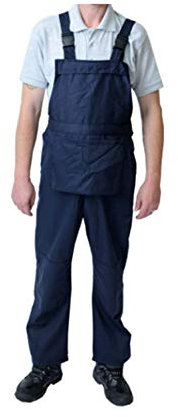 GRS Bib and Brace Dungaree Overalls Painters Suit for Decorators Builders, Navy Blue, S