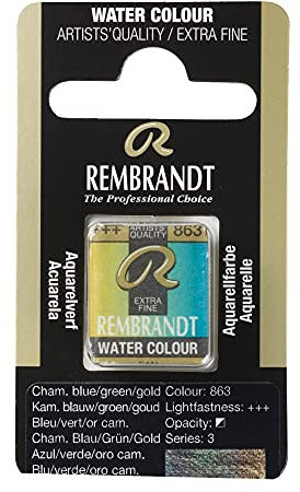 Rembrandt Watercolour - Half Pan - Chameleon Blue/Green/Gold (863) Series 3