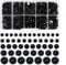 TOAOB 830pcs Plastic Eyes 4mm to 10mm Black Flat Back Cabochon Craft Eyes Doll Eyes for Soft Doll Making DIY Craft Plush Animal