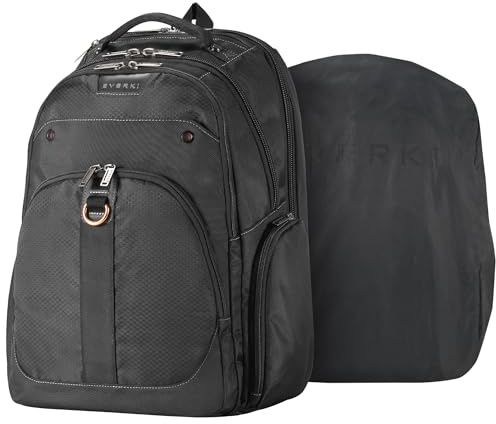 EVERKI Atlas Business 32L Laptop-Rucksack & Reisekoffer-Regenhülle – Professioneller Rucksack für Männer & Frauen, langlebige Computer-Tasche mit verstellbarem, gepolstertem Fach, geeignet für Laptops