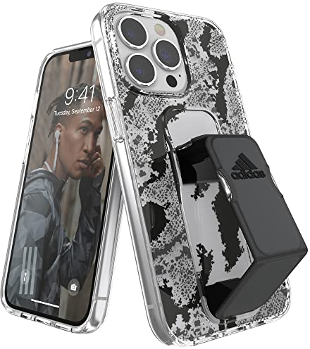 adidas Hülle Entwickelt für iPhone 13 Pro 6.1, Fallgeprüfte Hüllen, stoßfeste erhöhte Kanten, Sports Schutzhülle mit handgriff, Kohlenschwarz
