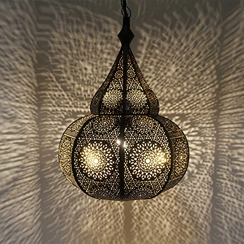 Casa Moro Orientalische Hängeleuchte, stilvolle Lampe Hängelampe/Boho Orientalisch Schwarz TAZA LN3010