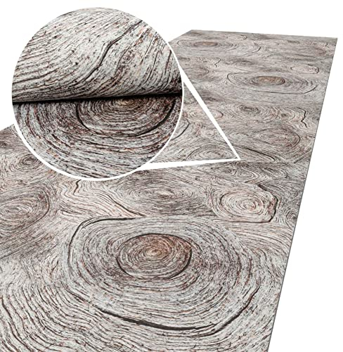 ANRO Küchenläufer Teppichläufer abwaschbar Küchenteppich Flurläufer Holz Maserung waschbar Antirutsch 65x350cm Viele Größen/Muster