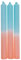 DIP DYE Stabkerzen mit Farbverlauf Kerzen Lang 3er Set Neon Bunt - Apricot - Türkis