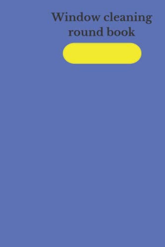 Window cleaning round book: Blue window cleaning round book. Each page has columns to enter address, cost monthly or fortnightly. Small squares to mark as done/ paid.