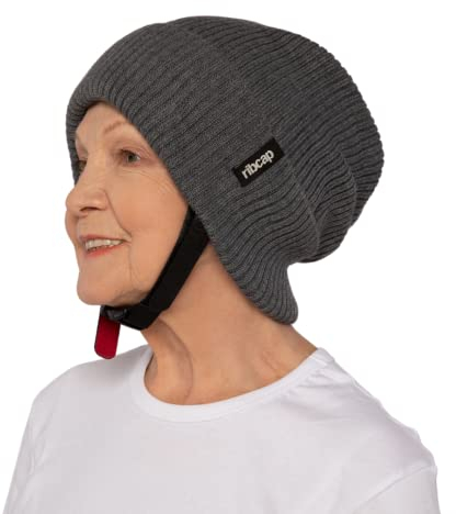 Ribcap Lenny Medizinischer Schutzhelm – Sicherer und Stilvoller Kopfschutz für Sturzgefährdete | Grau | Klein 53-55 cm | Ideal für Epilepsie, Erwachsene, Senioren und alle Aktivitäten