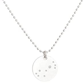 renna deluxe Sternzeichen Kette Skorpion Silber mit kleinem Anhänger, Sternzeichen Konstellation, Sternenhimmel