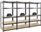PROREGAL Mega Deal 3X Schwerlastregal Taurus Schwarz 180x90x60cm mit Fachlast 175kg Kellerregal, Steckregal, Garagenregal, Lagerregal