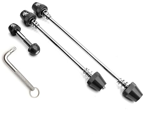 ONIPAX Fahrrad-Diebstahlsicherung, Spieß, 7 Lobe, Fahrrad-Radnabe, sicheres Binderschrauben-Set mit Schlüssel