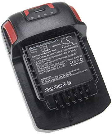vhbw Akku kompatibel mit Ingersoll Rand L5110, IRTW7150-K2, R3130, IRW7150, IRW7150-K2, IRW7150-K1 Werkzeug (2000 mAh, Li-Ion, 20 V)