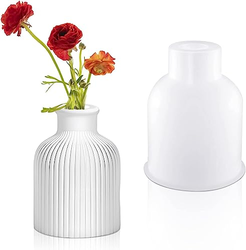 Vase Silikonform, 10cm Blumenvasen Harz Formen Epoxidharz Formen, Vase Resin Gießform DIY für Herstellung Von Stifthaltern Blumenvasen AufbewahrungsbehäLtern Dekorativen Ornamenten
