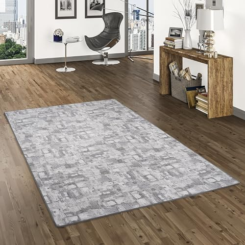 Snapstyle Schlingen Velours Teppich Modern Einfarbig | Flurteppich | Wohnzimmerteppich | Küchenteppich robust und pflegeleicht | Viele Größen und Farben