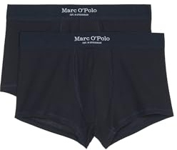 Marc O'Polo 2er Pack Herren Boxershorts Trunks Iconic Rib Organic Cotton Stretch, Farbe:Dunkelblau, Größe:L, Artikel:-898 Navy