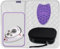 The Quilted Bear Mini Iron, Rest & Ironing Mat - Lightweight Mini Steam Iron with Hard Shell Travel Case & Heat Resistant Silicone Rest & Travel Ironing Mat (Black/Purple)