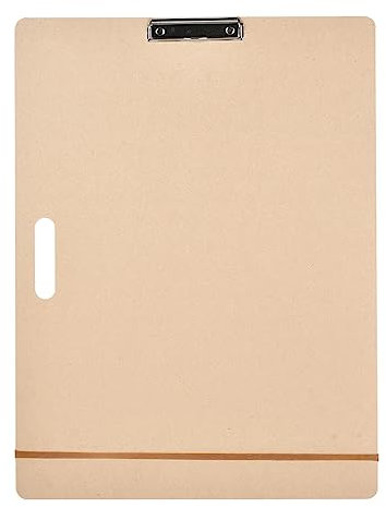 Skizzenbrett aus Holz, 45 X 60 Cm, Tragbares Kunst-Klemmbrett mit Tragegriff, Metallclip, Zeichenbrett für A3-Papier, A4-Papier, 8K-Papier, Schoßbrett für Innen- und Außenmalerei