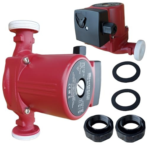 PAG Turbo GmbH® - Heizungspumpe mit 3-Stufen Drehzahlschaltung 25-40/180, 25-60/180 mit Verschraubungen (RH 25-60/180)