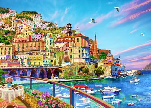 Puzzles 1000 Pieces for Adults jigsaw puzzles for adults 1000 Piece Puzzle Educational Games-Seaside Resort Town