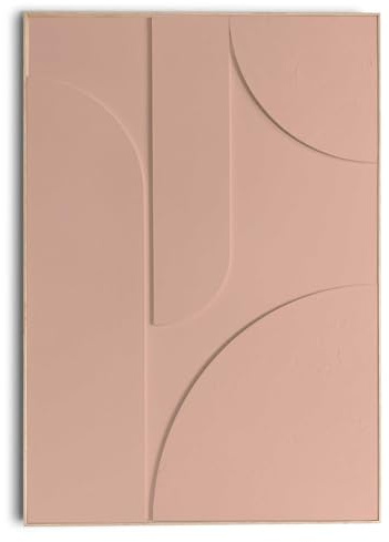 REINDERS Relief Wandbild, Puzzeled - terra/nude, Wohnzimmer, Poster, Wanddeko, Room Decor, MDF, Braun, 70 x 50