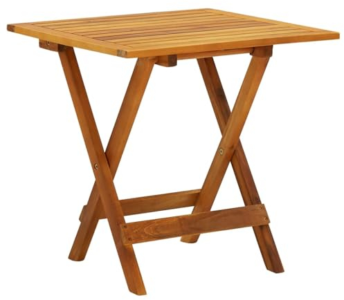 ShGaxin Bistrotisch, Stehtisch, Balkontisch, Partytisch, Biertisch, Beistelltisch, Bierkasten Tisch, 46x46x47 cm Akazie Massivholz