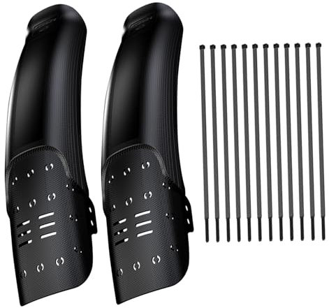 KYEQATY Bike Mud Guard 2PCS Universal Heck Mountain Bike Schlamm Guard Fit 26/27.5/29 im Rad Fahrrad Schlammschutz Spritzer Wache mit Befestigungsgurten Sportzubehör