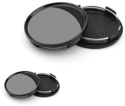 HJIAMA Tapones Centrales para Rueda, 4 Piezas Tapas Llantas, DE 63 mm, DI 58 mm, Tapacubos Centro Rueda, con Anillo Acero Inoxidable, Tapacubos Central, para Automóviles