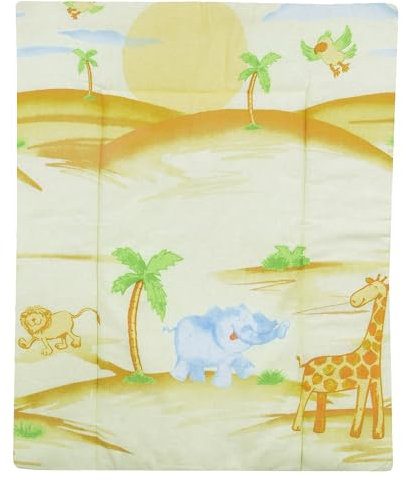 Baby Delux Wickelauflage Wickelunterlage 60x75 cm weiche Wickeltischauflage Baumwolle wasserdicht waschbar (Safari)