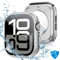 Kamita Wasserdicht Displayschutz Hülle Kompatibel mit Apple Watch Serie 10 42mm, 2 in 1 Hart PC Bumper Case mit 9H Hartglas Displayschutzfolie, 360° Rundum Schutzhülle Cover für iWatch10 42 (Silber)