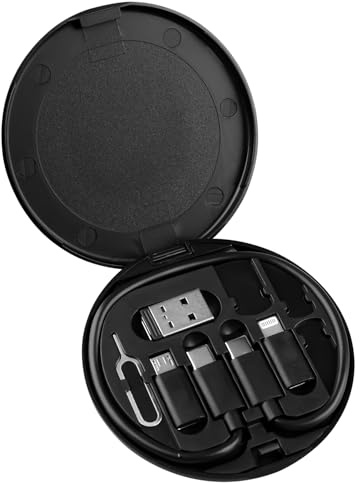 Bojueshaw USB Adapter Storage Kit,Multifunctional Data Cable Storage Box,Universal Data Cable Conversion Head,USB Type C Adapter Tool for Phone PC Computer