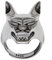 S925 Sterling Silber Herren Wolfskopfring, Wikinger Gothic Retro Dominierender Wolfskopfring