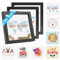 PHOTOLINI Bilderrahmen Spardose zum Befüllen 20x20 cm schwarz, 3er Set Objektrahmen für Geldgeschenke, 7 austauschbare Motive, Aufstellen & Aufhängen, DIY - perfekt zum Basteln und als Geschenk