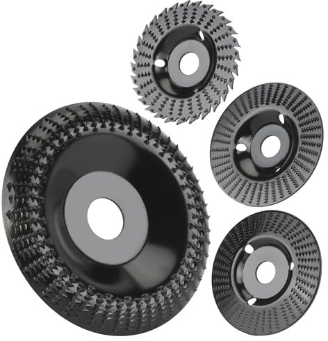 Holz Schleifscheiben für Winkelschleifer 125mm,4 Stück Hochwertige Frässcheibe für Holz, Robustes Zubehör für Holzbearbeitungswerkzeuge, Flexscheibe Baumstumpffräse Wurzelfräse Lackfräse