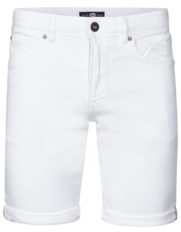 Petrol Industries Herren Denim-Shorts Slim Fit - Kurze Jeans Hose - Herrenbekleidung - Weiß - XL